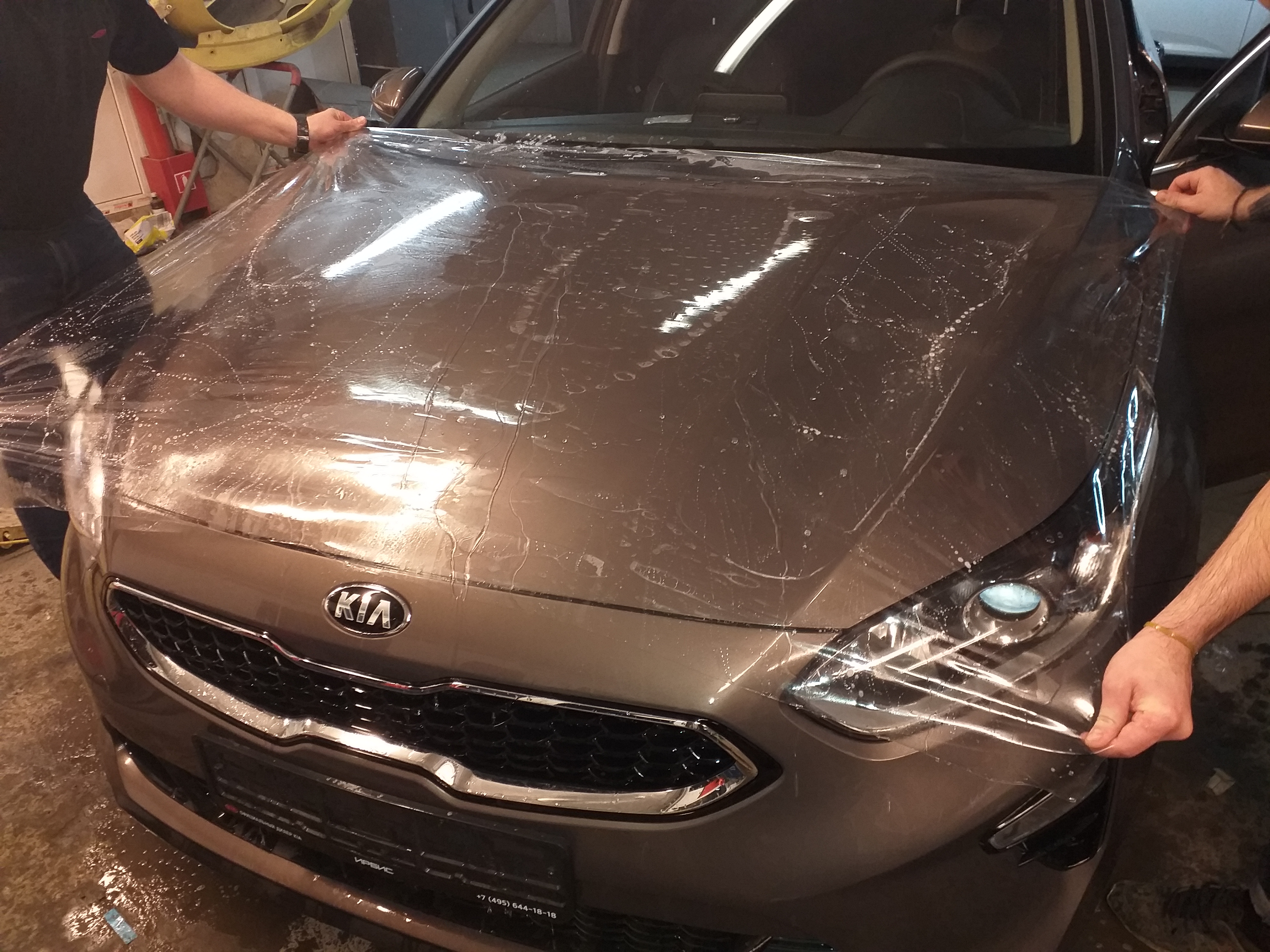 Особенности установки на KIA CEED сигнализации Старлайн S96 BT GSM, а также антигравийная защита фар и капота