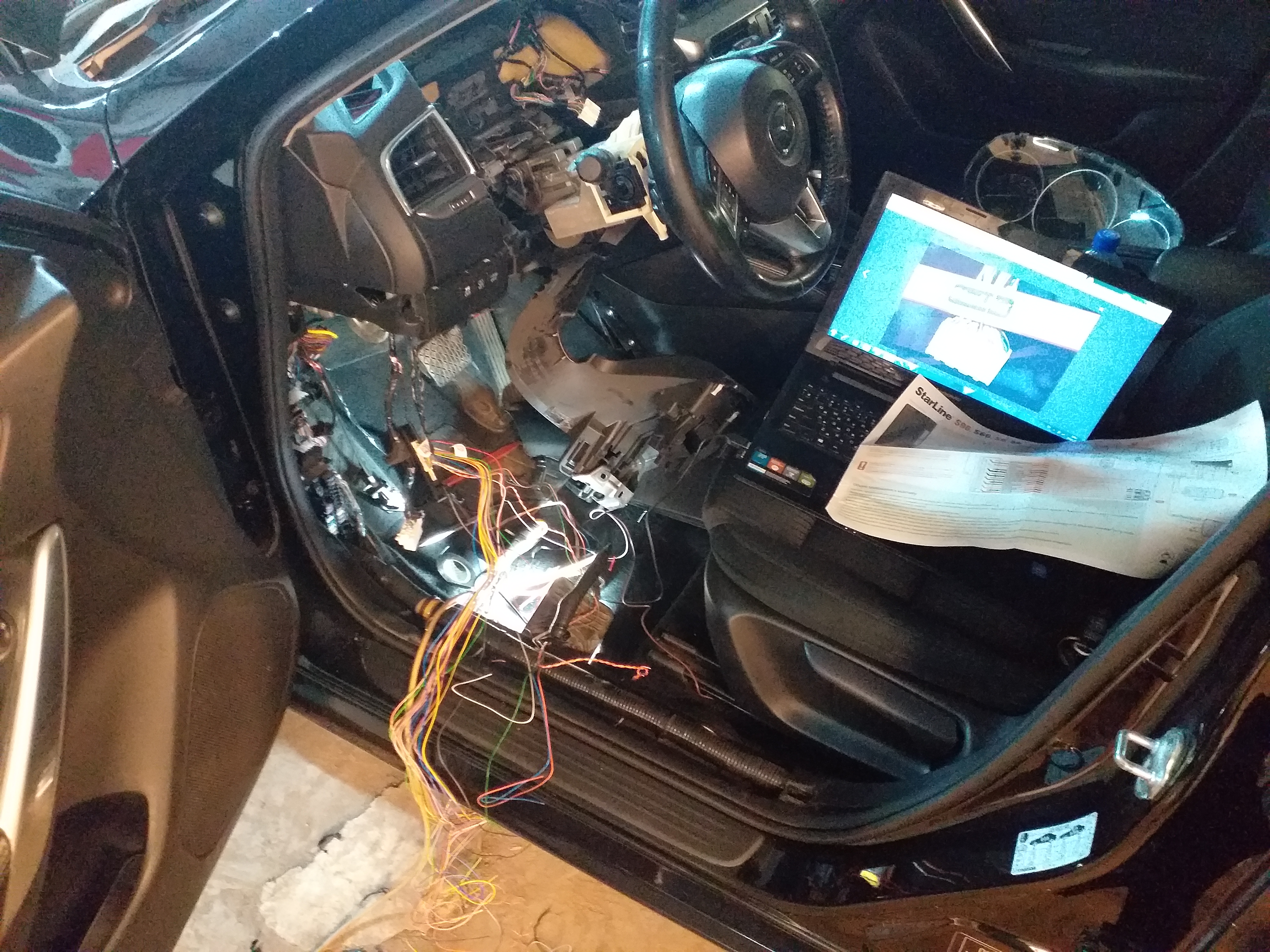 Установка сигнализации StarLine с96 на Mazda 6