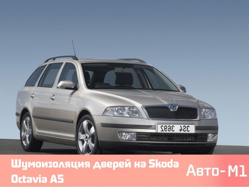 Шумоизоляция дверей на Skoda Octavia A5
