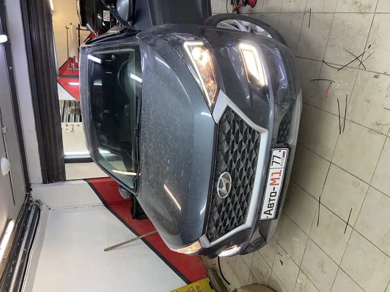 Установка штатных ДХО и ПТФ на Hyundai Tucson 